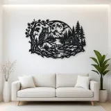 Owl Woodland Night Metal Wall Art | Wildlife Silhouette Decor