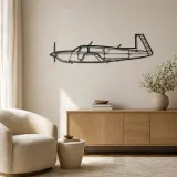 M20M Airplane Silhouette Metal Wall Art, Metal Aircraft Silhouette, Aviation Wall Decor, Aviator Decor - lifestyle view 5