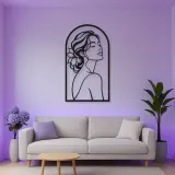 Beauty in Arch Metal Wall Art | Minimalist Woman Line Art