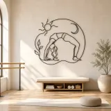 Insegna in Metallo Bridge Pose Arc | Decorazione Murale di Yoga e Meditazione