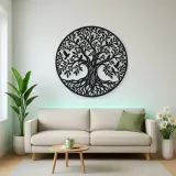 Tree with Birds Metal Wall Art | Wildlife Silhouette Decor
