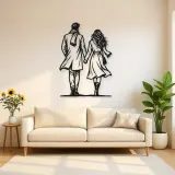 Evening Stroll Couple Metal Wall Art | Romantic Couple Decor