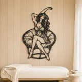 Morning Stretch Metal Wall Art | Movement Silhouette Decor - lifestyle view 5