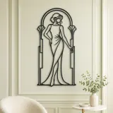Fashion Arch Pose Metal Wall Art | Movement Silhouette Decor - lifestyle view 2