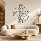 Insegna in Metallo Statua Muse Classica | Decorazione Murale Figura Classica