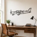 Saratoga PA-32 Airplane Silhouette Metal Wall Art, Metal Aircraft Silhouette, Aviation Wall Decor, Aviator Decor - lifestyle view 4