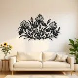 Iris Garden Metal Wall Art | Botanical Metal Wall Decor