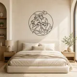 Reading Together Lovers Metal Wall Art | Romantic Couple Decor - lifestyle view 2