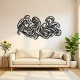 Octopus Flow Metal Wall Art | Coastal and Nautical Wall Decor