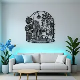 Reading Chair Corner Metal Wall Art | Cozy Home Metal Decor