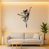 Graceful Arabesque Metal Wall Art | Movement Silhouette Decor