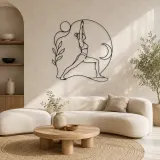Warrior One Strength Metal Wall Art | Yoga and Meditation Wall Decor - lifestyle view 3