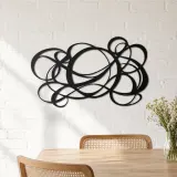 Asymmetric Circle Dance Metal Wall Art | Modern Abstract Metal Decor - lifestyle view 4