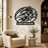 Personalized Number 15 Running Back Stars Metal Wall Art - lifestyle view 5
