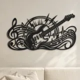 Pulso de Guitarra Eléctrica Cartel de Metal | Decoración para Sala de Música