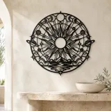 Radiant Sunburst Metal Wall Art | Celestial Boho Wall Decor - lifestyle view 3