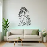 Curled Resting Pose Metal Wall Art | Movement Silhouette Decor