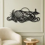 Shell and Tide Metal Wall Art | Coastal and Nautical Wall Decor - lifestyle view 2