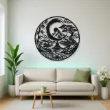 Zen Enso Mountain Metal Wall Art | Nature Silhouette Decor