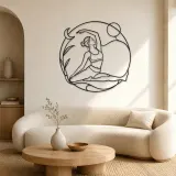 Sugarcane Pose Metal Wall Art | Yoga and Meditation Wall Decor - lifestyle view 3