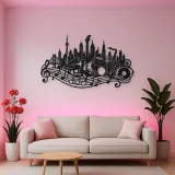 Musical City Skyline Metal Wall Art | Travel and City Wall Decor