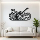 Guitar Melody Flow Metal Wall Art | Music Room Wall Decor