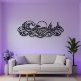 Interwoven Ocean Waves Metal Wall Art | Coastal and Nautical Wall Decor