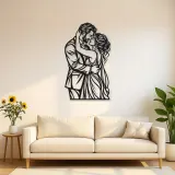 Anniversary Embrace Metal Wall Art | Romantic Couple Decor
