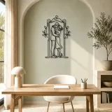 Doorway Hug Couple Metal Wall Art | Romantic Couple Decor - lifestyle view 4