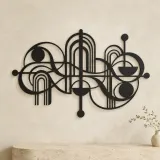 Mid-Century Arches Metal Wall Art | Modern Abstract Metal Decor - lifestyle view 3