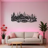 Istanbul Skyline Flow Metal Wall Art | Travel and City Wall Decor
