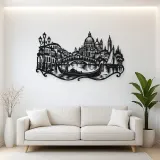 Venice Gondola Curve Metal Wall Art | Travel and City Wall Decor