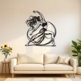 Warrior Flow Metal Wall Art | Movement Silhouette Decor