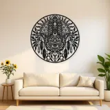 Protection Hand Metal Wall Art | Spiritual Boho Metal Decor