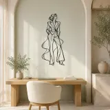 Confident Standing Muse Metal Wall Art | Fashion Figure Wall Decor - lifestyle view 4