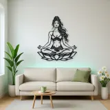 Lotus Meditation Metal Wall Art | Movement Silhouette Decor
