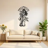 Under One Umbrella Metal Wall Art | Romantic Couple Decor