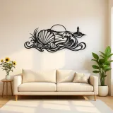 Shell and Tide Metal Wall Art | Coastal and Nautical Wall Decor