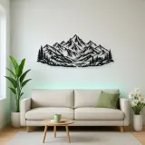 Alpine Crown Metal Wall Art | Nature Silhouette Decor
