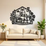 Home Sweet Heart Symbol Metal Wall Art | Cozy Home Metal Decor