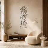 Fashion Hat Silhouette Metal Wall Art | Fashion Figure Wall Decor - lifestyle view 5