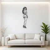 Body Line Twist Metal Wall Art | Minimalist Woman Line Art