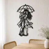 Under One Umbrella Metal Wall Art | Romantic Couple Decor - lifestyle view 4