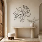 Reclining Flower Pose Metal Wall Art | Botanical Woman Wall Decor - lifestyle view 3