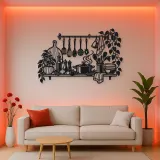 Chef Utensil Flow Metal Wall Art | Cozy Home Metal Decor