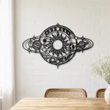 Orbiting Planets Flow Metal Wall Art | Modern Abstract Metal Decor - lifestyle view 4
