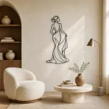 Profile with Drape Metal Wall Art | Feminine Figure Wall Decor - lifestyle view 5