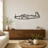 Silhouette de avión M20M en metal, Decoración mural de aeronáutica, Decoración de aviador