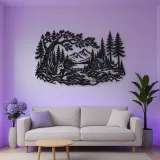 Fox beneath the Trees Metal Wall Art | Wildlife Silhouette Decor