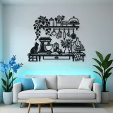 Baker Kitchen Line Metal Wall Art | Cozy Home Metal Decor
